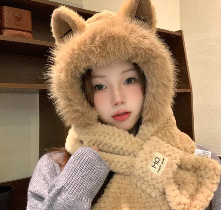 Fashion Trend -Winter Cute Furry Fox Ear Hat