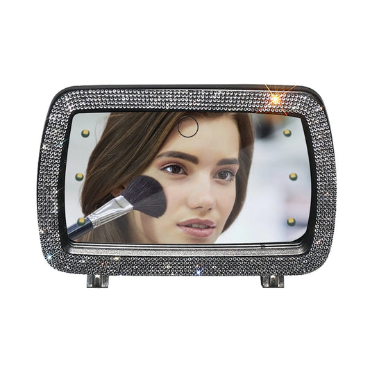 Car Visor Vanity Mirror LED Car Makeup Mirror With 6 LightsUniversal Car Cosmetic Mirror With TouchScreen For Car Accessories