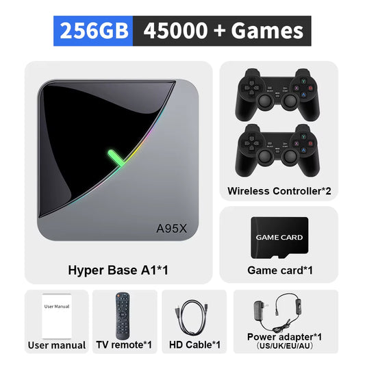 Retro Wifi Video Game Console for PS1/PSP/N64/DC/SS/NDS/MAME 70+Emulators Video Game Players 4K HD Tv/Game Box with 50000+Games