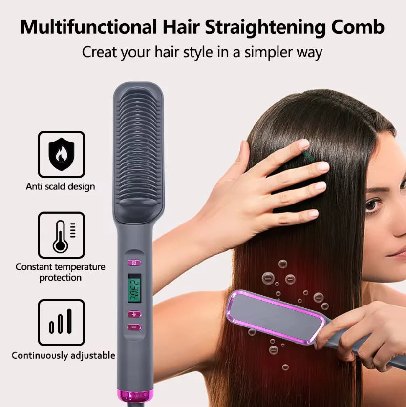 Multifunction Electric Hair Straightening Comb Brush