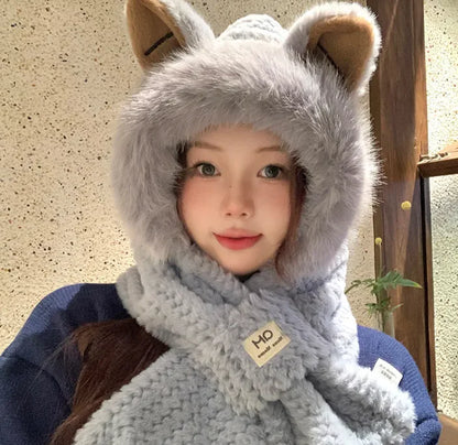 Fashion Trend -Winter Cute Furry Fox Ear Hat