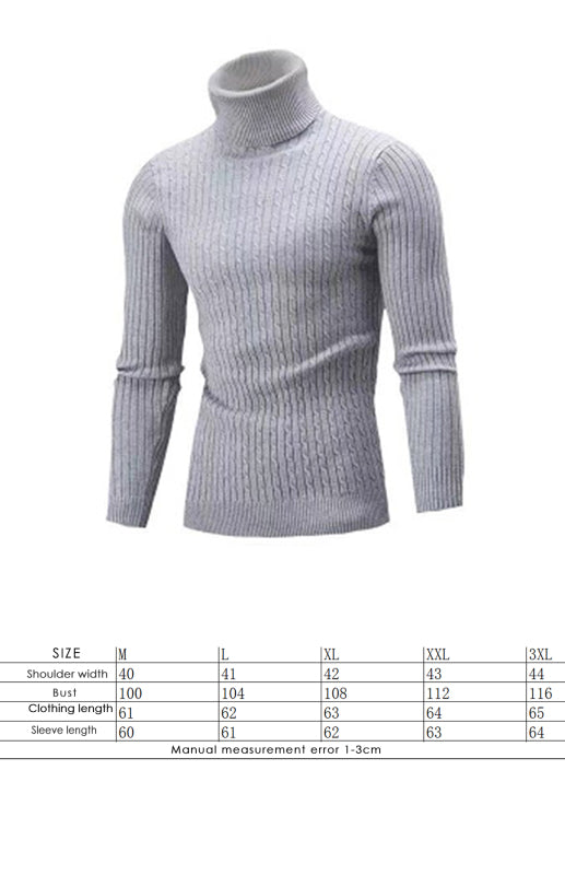 Men's Classic Long Sleeve Turtleneck Sweater