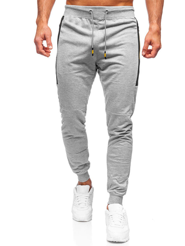 Men's Sweatpants Contrasting Color Pocket Straight Casual Pants