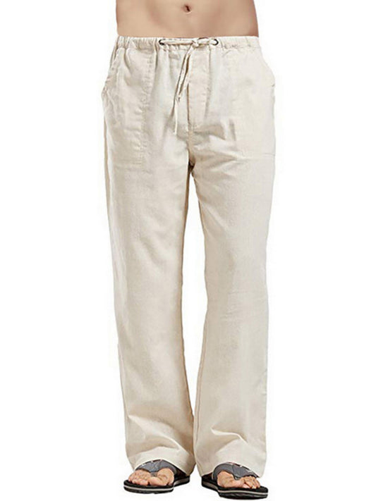 Men's woven all-match linen casual trousers -COMFORTABLE