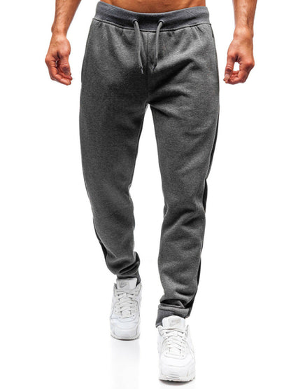 Men's fashion casual stitching pencil trousers