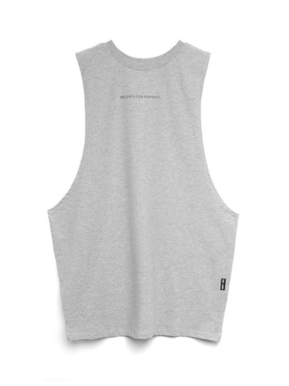 Men's sports trendy brand loose big slit solid color sleeveless quick-drying vest