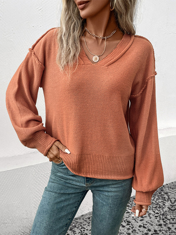 Women's Casual Knit Acrylic Sweater Top