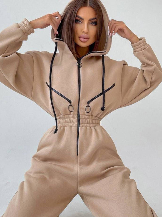 Women Zip Up Casual Tracksuit Set