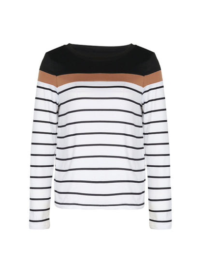 New Women's Striped Casual Long Sleeve Sweater