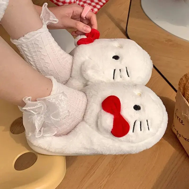 Hello Kitty Plush Slippers