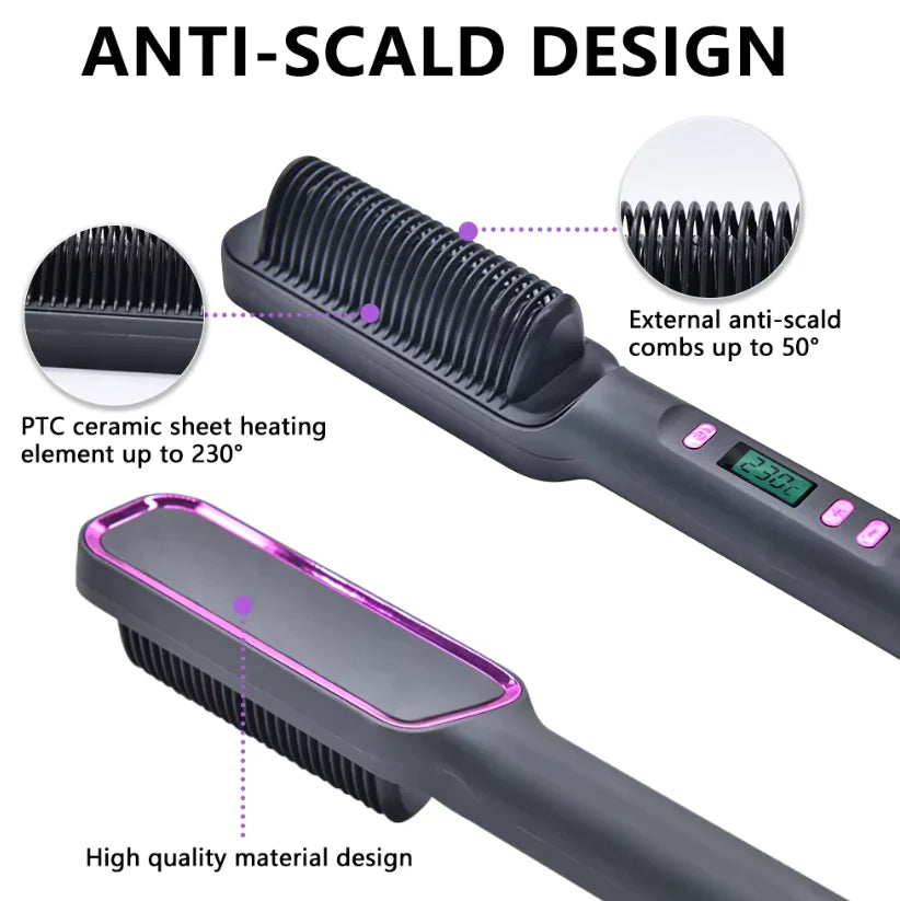 Multifunction Electric Hair Straightening Comb Brush