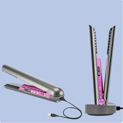 WIRELESS/PORTABLE HAIR CURLER ~ FLAT IRON Portable Wireless USB Hair Curler