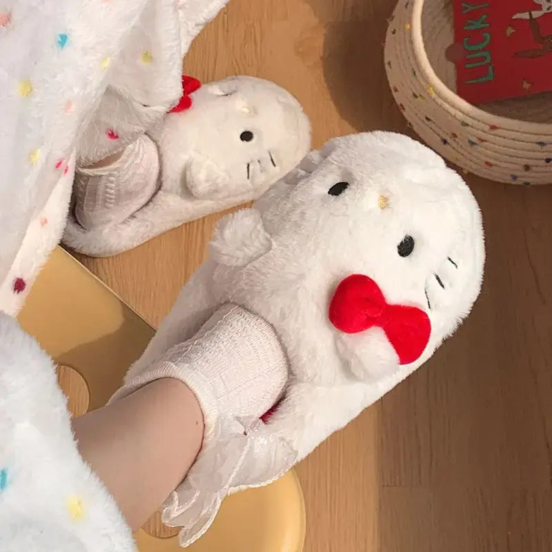 Hello Kitty Plush Slippers