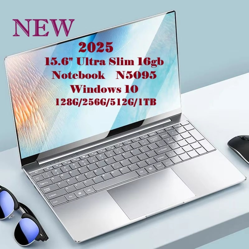 ROLL OUT SALE - NEW 2025 Notebook 15.6 Inch Laptop Windows 11 10 Pro 1920*1080 Cheap Portable Intel Laptop D4 16G RAM 128GB/256GB/512GB/1TB SSD