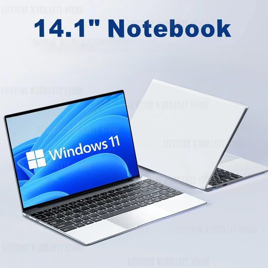 NEW 14 INCH Ultra Slim Laptop 6GB RAM256/512/1TB/2TB SSD Intel N4000 Notebook Gamer  1920*1080  Display Office Study Computer PC Windows 11