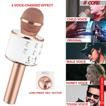 5Core Wireless Karaoke Microphone Bluetooth Mic Portable Handheld Microfonos Inalambricos