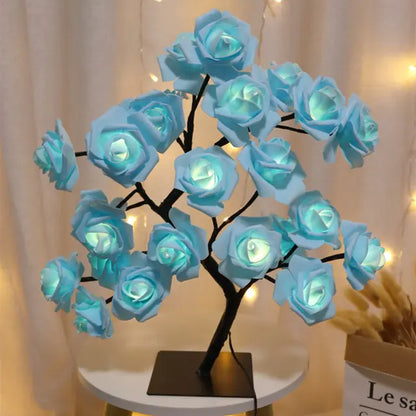 Table Lamp Rose Flower Tree