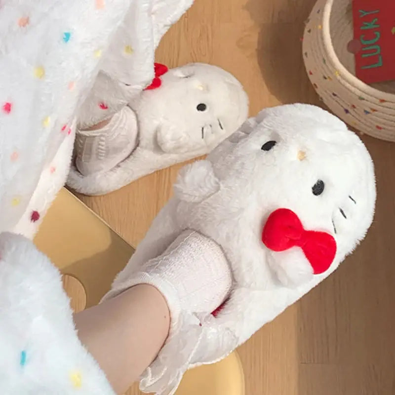 Hello Kitty Plush Slippers