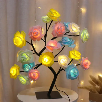 Table Lamp Rose Flower Tree